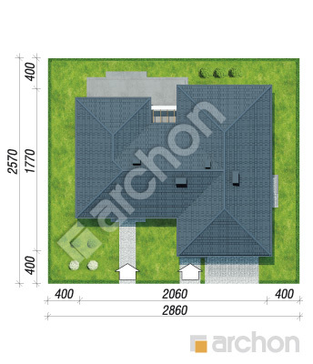 gotowy projekt Dom w śnieżnikach (G2R2) sytuacja