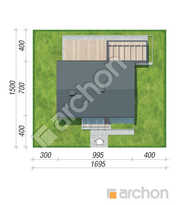 gotowy projekt Dom w kosaćcach 4 (N) sytuacja
