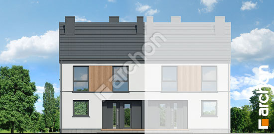 Elewacja frontowa projekt dom w kurkumie 3 b b954f2197374ed571a96bf440816471a  264