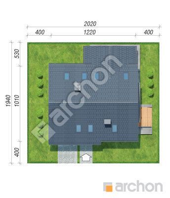 gotowy projekt Dom w aurorach 7 (P) sytuacja