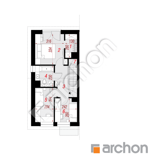gotowy projekt Dom w riveach 4 (B) rzut poddasza