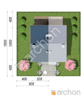 gotowy projekt Dom w riveach 4 (B) sytuacja