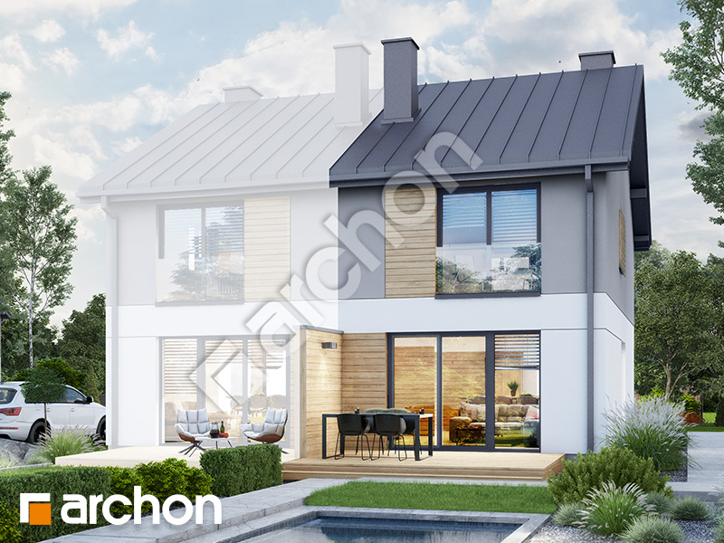 gotowy projekt Dom w riveach 4 (B) widok 2