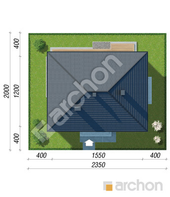 gotowy projekt Dom w litodorach (M) sytuacja