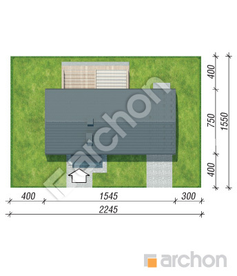 gotowy projekt Dom w kruszczykach 3 (G) sytuacja