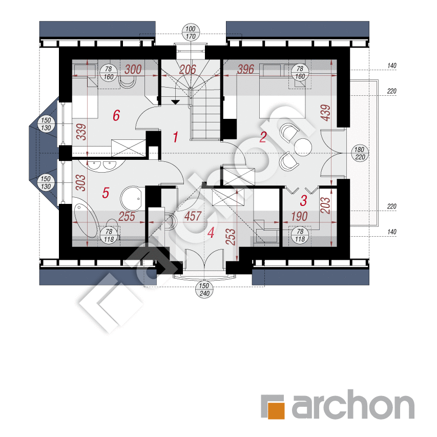 gotowy projekt Dom w kolendrze 2 rzut poddasza