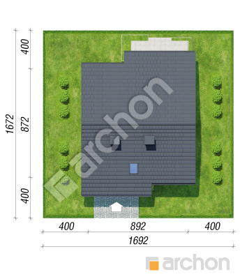 gotowy projekt Dom - Miniaturka (N) sytuacja