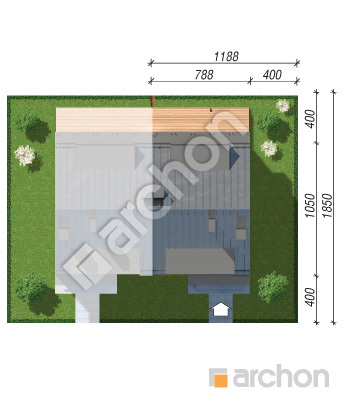gotowy projekt Dom w klematisach 31 (B) sytuacja