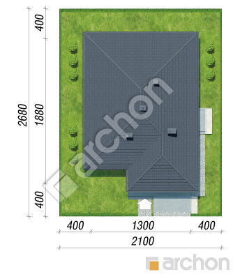 gotowy projekt Dom w renklodach 15 (G) sytuacja
