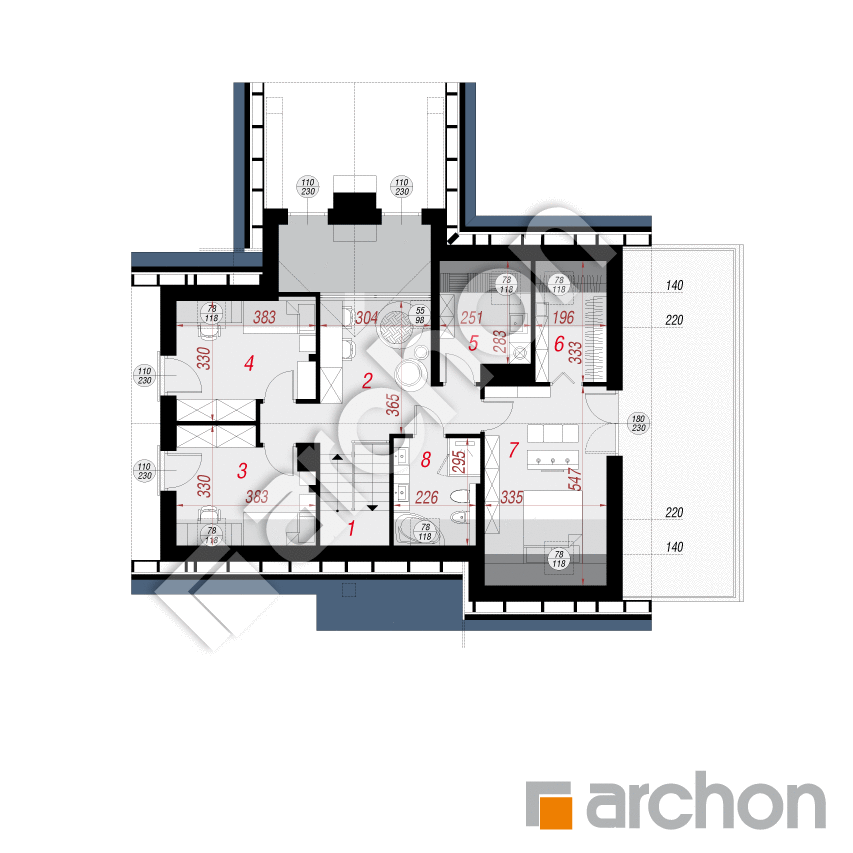 gotowy projekt Dom w brunerach (G2) rzut poddasza