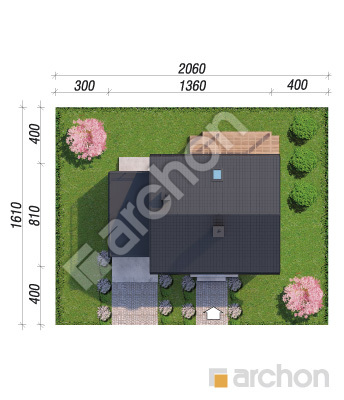 gotowy projekt Dom w zielistkach 23 (G) sytuacja