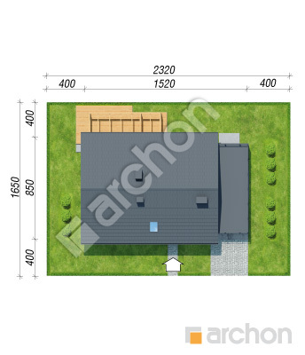 gotowy projekt Dom w wisteriach 15 (G) sytuacja