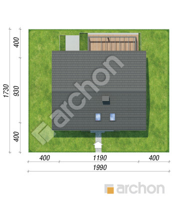 gotowy projekt Dom w kotewkach 5 (E) sytuacja