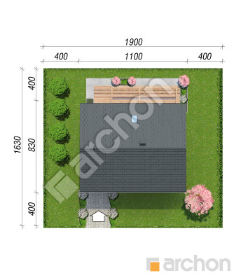 gotowy projekt Dom pod migdałowcem 4 (E) sytuacja