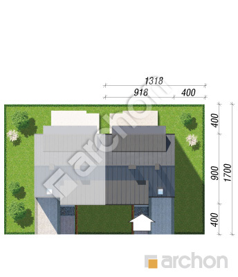 gotowy projekt Dom w bylicach (B) sytuacja