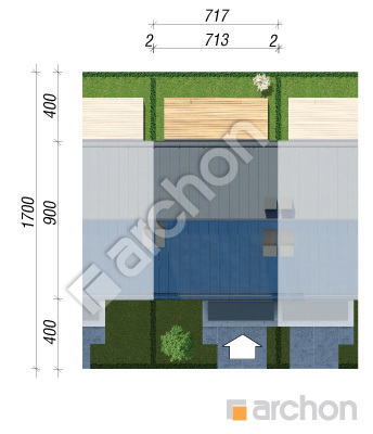 gotowy projekt Dom w arkadiach 4 (S) sytuacja