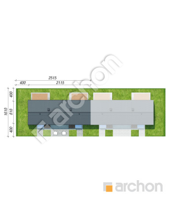 gotowy projekt Dom w zimokwiatach 4 (GR2BE) sytuacja
