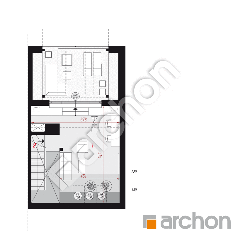 gotowy projekt Dom w bratkach 10 (R2B) rzut poddasza