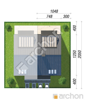 gotowy projekt Dom w bratkach 10 (R2B) sytuacja