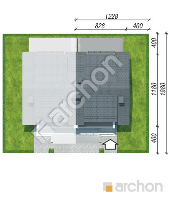 gotowy projekt Dom w klematisach 23 (B) sytuacja