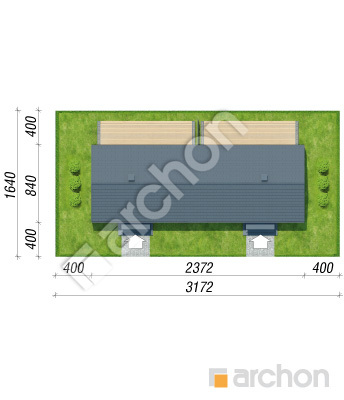 gotowy projekt Dom w kruszczykach 10 (R2E) OZE sytuacja