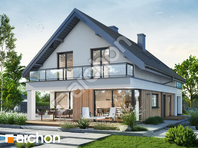 gotowy projekt Dom w szyszkowcach 4 widok 2