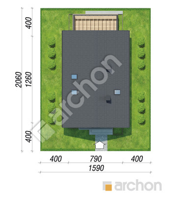 gotowy projekt Dom w marcówkach 2 (E) sytuacja