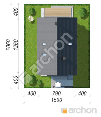 gotowy projekt Dom w marcówkach 2 (E) sytuacja