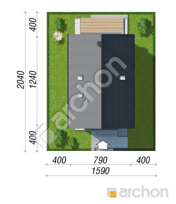 gotowy projekt Dom w marcówkach 2 (E) OZE sytuacja