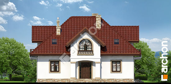 Elewacja frontowa projekt dom w mirabelkach 2 ver 2 040c33e6c302e6aca900647c2e11cd76  264
