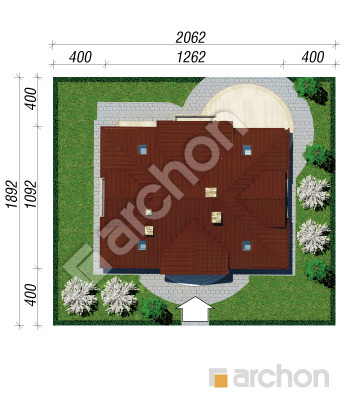 gotowy projekt Dom w mirabelkach 2 sytuacja