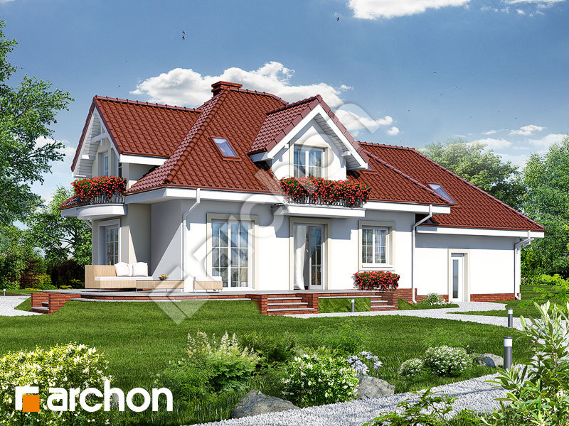 gotowy projekt Dom w werbenach (G2P) widok 2