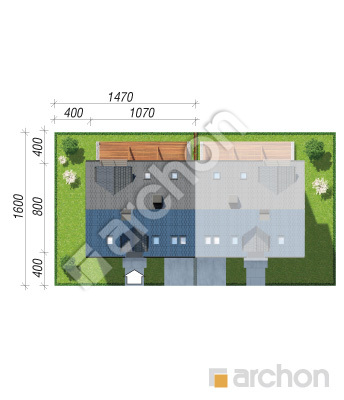 gotowy projekt Dom w zimokwiatach 2 (B) sytuacja