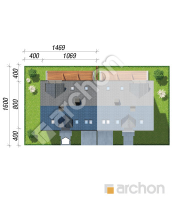 gotowy projekt Dom w zimokwiatach 2 (B) sytuacja